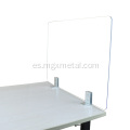 Abrazadera de mesa de metal divisor de acrílico anodizado transparente estándar